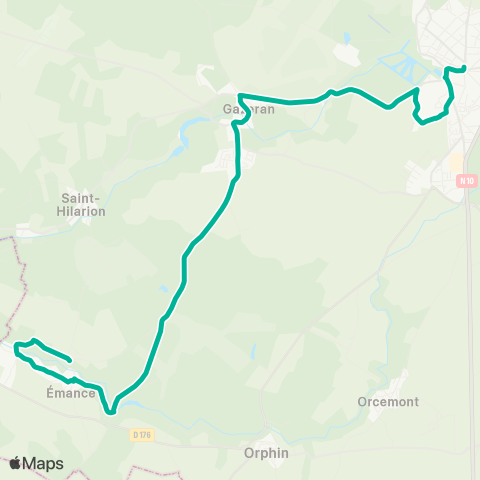 Île-de-France Mobilités Gare de Rambouillet / Prud'Homme <> Rue de St Hilarion map
