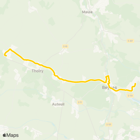 Île-de-France Mobilités Collège François Rabelais <> Vallée Penaut map