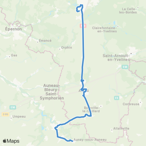 Île-de-France Mobilités Libération <> Gare de Rambouillet / Prairie map