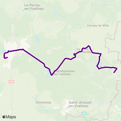 Île-de-France Mobilités Collège Racinay <> Les Ateliers map