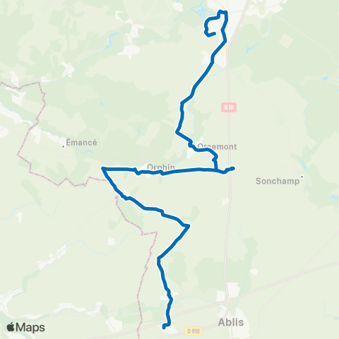 Île-de-France Mobilités Gourville <> Gare Rambouillet / Prairie map