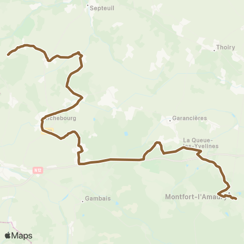 Île-de-France Mobilités Lycée Jean Monnet <> La Picotière map