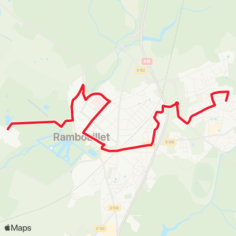 Île-de-France Mobilités Groussay <> Rouget de Lisle map