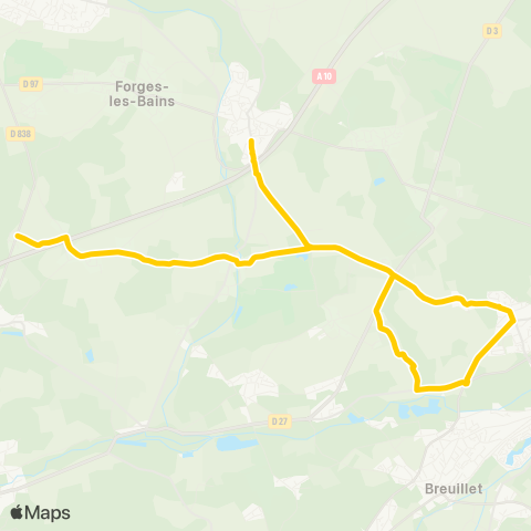 Île-de-France Mobilités Collège Jean Monnet <> Bajolet map