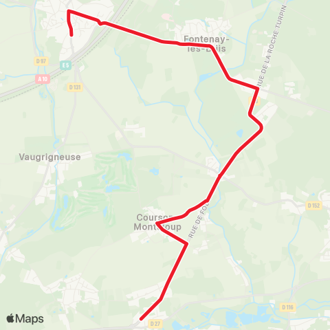 Île-de-France Mobilités Collège Jean Monnet <> La Belle Étoile map