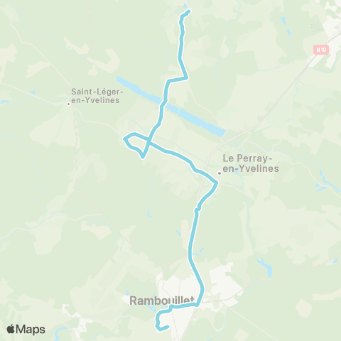 Île-de-France Mobilités Collège Racinay <> Château map