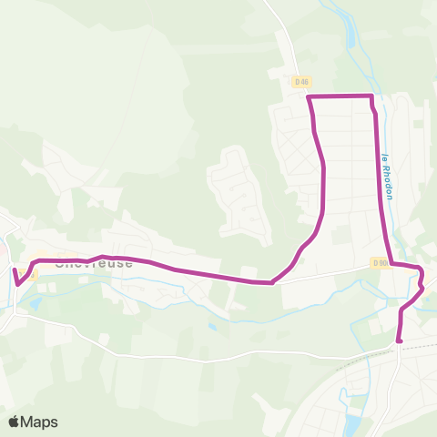 Île-de-France Mobilités Gare de St-Rémy-les-Chevreuse <> Petits Ponts École map