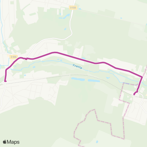 Île-de-France Mobilités Gare de St-Rémy-les-Chevreuse <> Gare de Courcelle / Lycée de la Vallée map