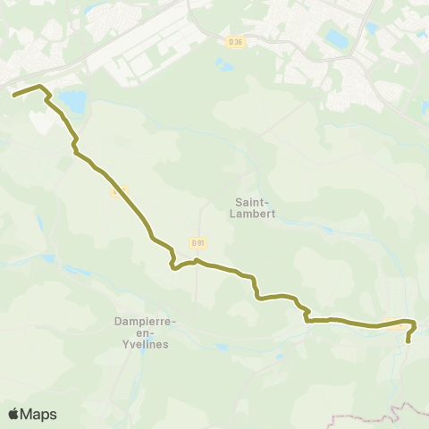 Île-de-France Mobilités Gare de St-Rémy-les-Chevreuse <> Gare de la Verrière map