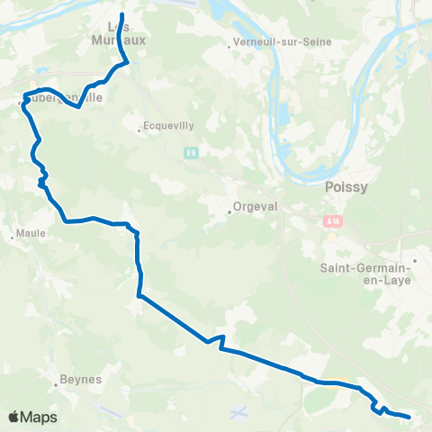 Île-de-France Mobilités Lycée Van Gogh <> Mairie map