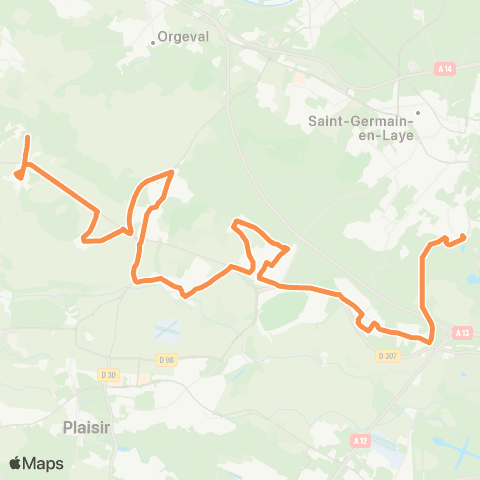 Île-de-France Mobilités Abreuvoir <> Croix Marie map