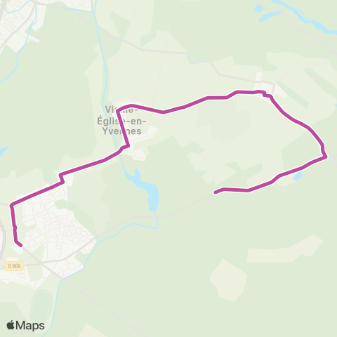 Île-de-France Mobilités Collège de Vivonne <> Petite Hogue map