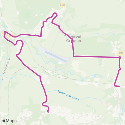 Île-de-France Mobilités Gare de Plaisir Grignon / Quai 7 <> Mairie map