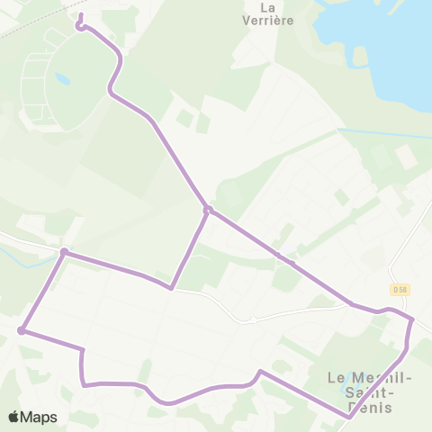 Île-de-France Mobilités Gare de la Verrière <> Gare de la Verrière map