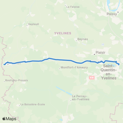 Île-de-France Mobilités ZAC la Prévôté <> St-Quentin / Gare rout. Paul Delouvrier map