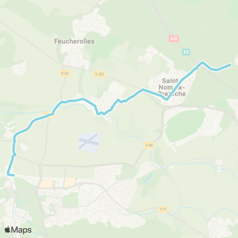 Île-de-France Mobilités Gare de Plaisir Grignon / Quai 7 <> Gare de St-Nom-la-Bretèche / Forêt de Marly map