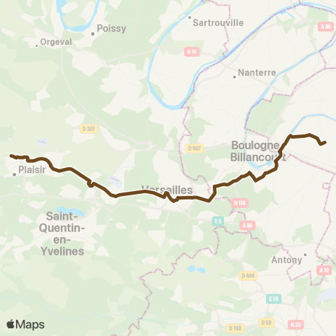 Île-de-France Mobilités Gare Montparnasse <> Gare de Plaisir Grignon / Quai 7 map