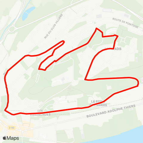 Île-de-France Mobilités Gare de Thun-le-Paradis <> Gare de Thun-le-Paradis map