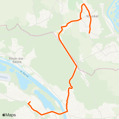 Île-de-France Mobilités Les Valanchards <> Notre-Dame Chemin Vert map