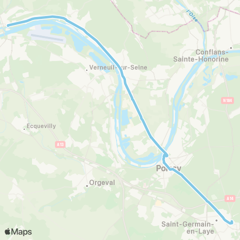 Île-de-France Mobilités Arquebuse <> Gare Routière Nord (C1) map