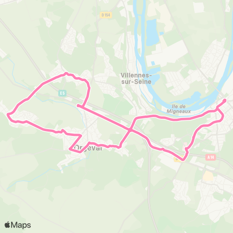Île-de-France Mobilités Gare S. de Poissy (1a) <> Gare S. de Poissy (4) map
