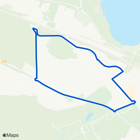 Île-de-France Mobilités Gare des Clairières de Verneuil <> Gare des Clairières de Verneuil map