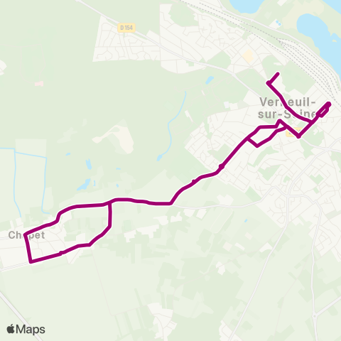 Île-de-France Mobilités Gare de Vernouillet-Verneuil (2b) <> Gare de Vernouillet-Verneuil (2b) map