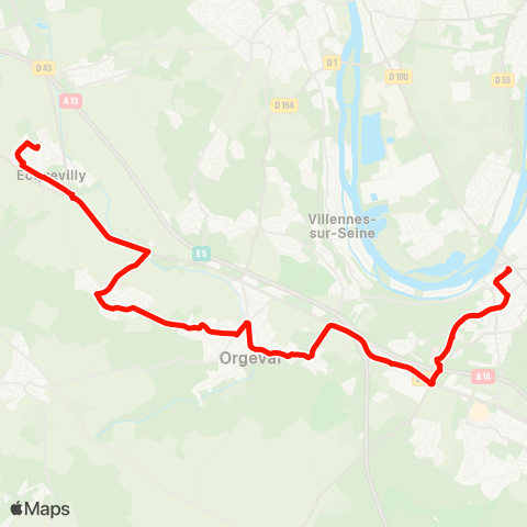 Île-de-France Mobilités Gare Sud de Poissy (1a) <> Clos des Bois map