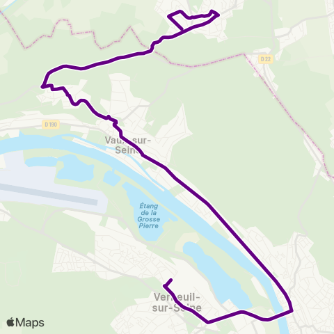 Île-de-France Mobilités Notre-Dame Chemin Vert <> Bas Rucourt map