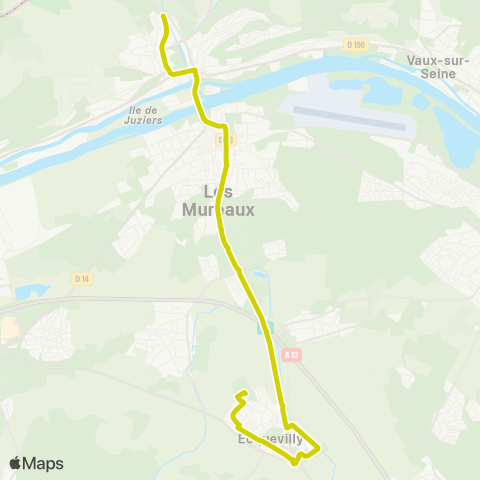 Île-de-France Mobilités Collège Léonard de Vinci <> Rue de Verdun map