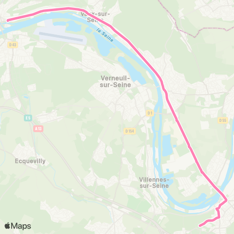 Île-de-France Mobilités Lycée le Corbusier <> Arquebuse map