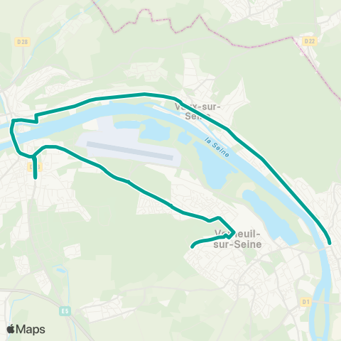 Île-de-France Mobilités Senet / Triel-s/-Seine <> Collège Jean Zay map