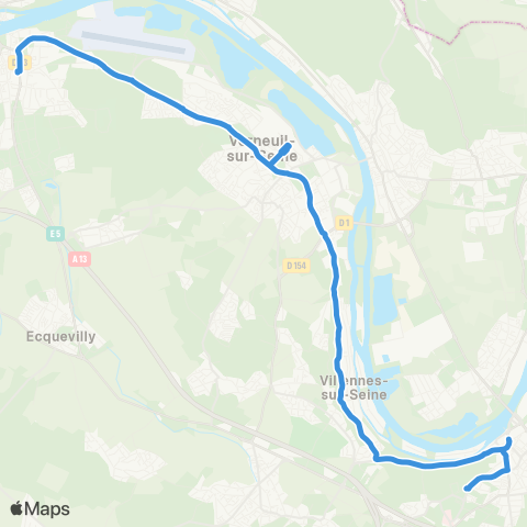 Île-de-France Mobilités Lycée le Corbusier <> Gare des Mureaux (B3) map
