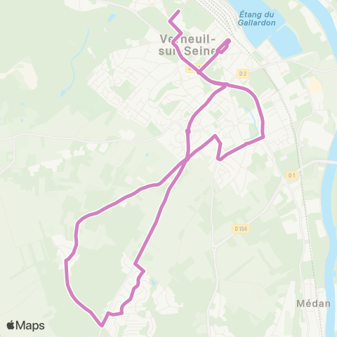 Île-de-France Mobilités Gare de Vernouillet-Verneuil (3a) <> Collège Émile Zola map
