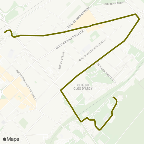 Île-de-France Mobilités La Bruyère <> Gare Sud de Poissy (3d) map