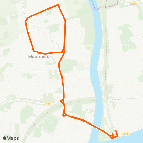 Île-de-France Mobilités Gare de Conflans Fin d'Oise / Quai A2 <> Gare de Conflans Fin d'Oise map