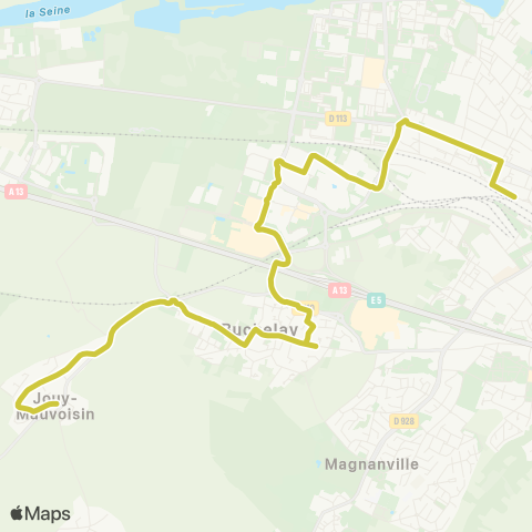 Île-de-France Mobilités René Renault <> Gare de Mantes-la-Jolie Quai 4 map