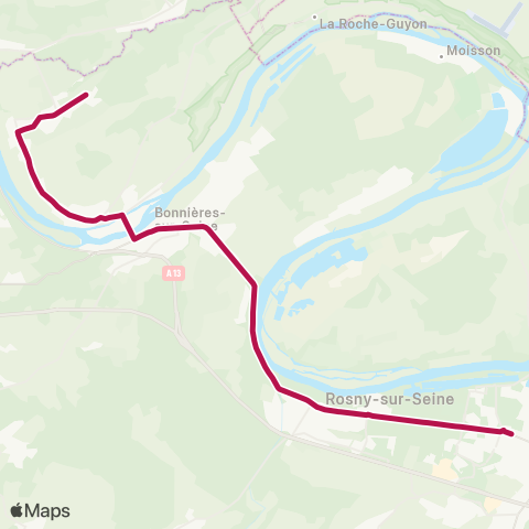 Île-de-France Mobilités Gare Routière <> Route de la Roche map