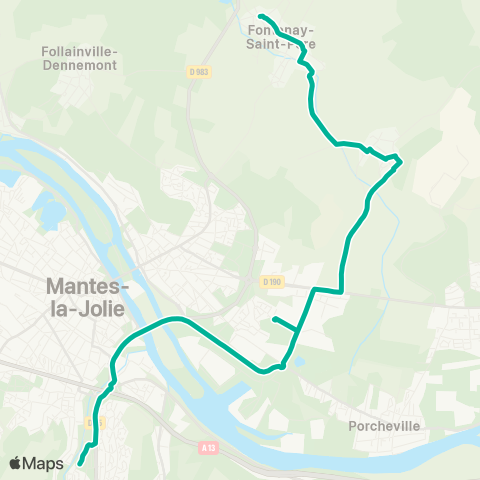 Île-de-France Mobilités Lycée Camille Claudel <> Église map