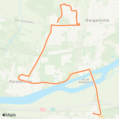 Île-de-France Mobilités Gare d'Epône Mézières <> Mairie map