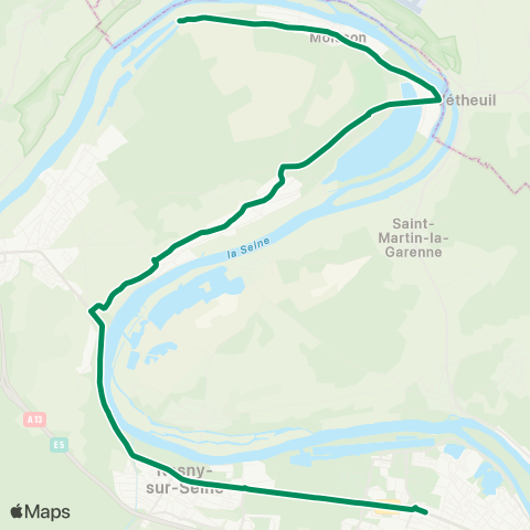 Île-de-France Mobilités Gare Routière <> Jardinerie map