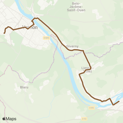 Île-de-France Mobilités Lycée Saint-Adjutor <> Gare Routière map