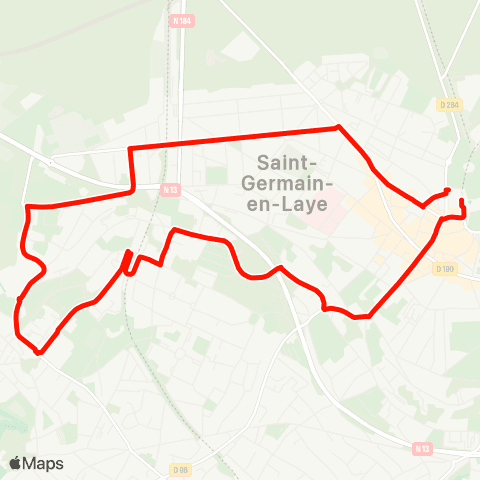 Île-de-France Mobilités Gare de St-Germain-en-Laye <> Gare de St-Germain-en-Laye map