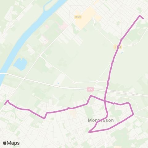 Île-de-France Mobilités Berges de Montesson <> Lycée Evariste Galois map