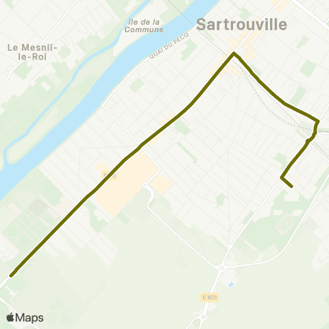 Île-de-France Mobilités Lycée Evariste Galois <> Théophile Roussel map