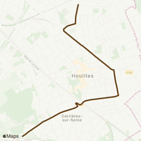 Île-de-France Mobilités Lycée les Pierres Vives <> Martyrs map