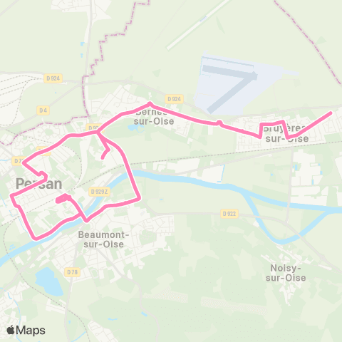 Île-de-France Mobilités Rue de Boran <> ZAE Chemin Vert map