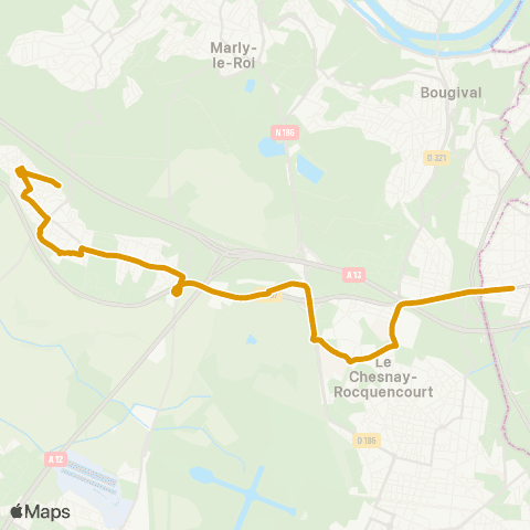 Île-de-France Mobilités Gare de Vaucresson <> Prés de Renneuil 3 map