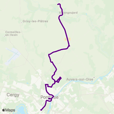 Île-de-France Mobilités Gare de Cergy Préf. <> Zone d'Activités map