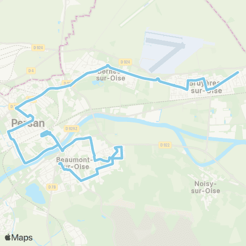 Île-de-France Mobilités Mairie <> Rue de Boran map